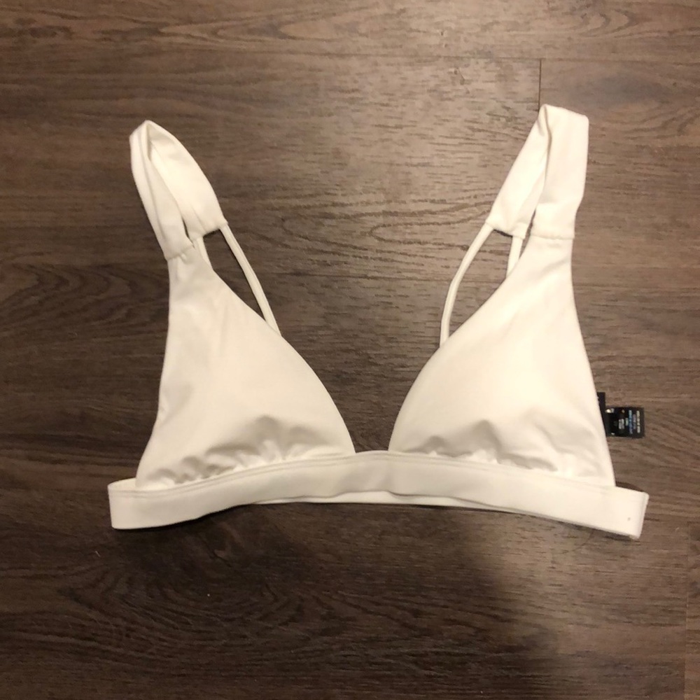 White Triangle Bikini Top